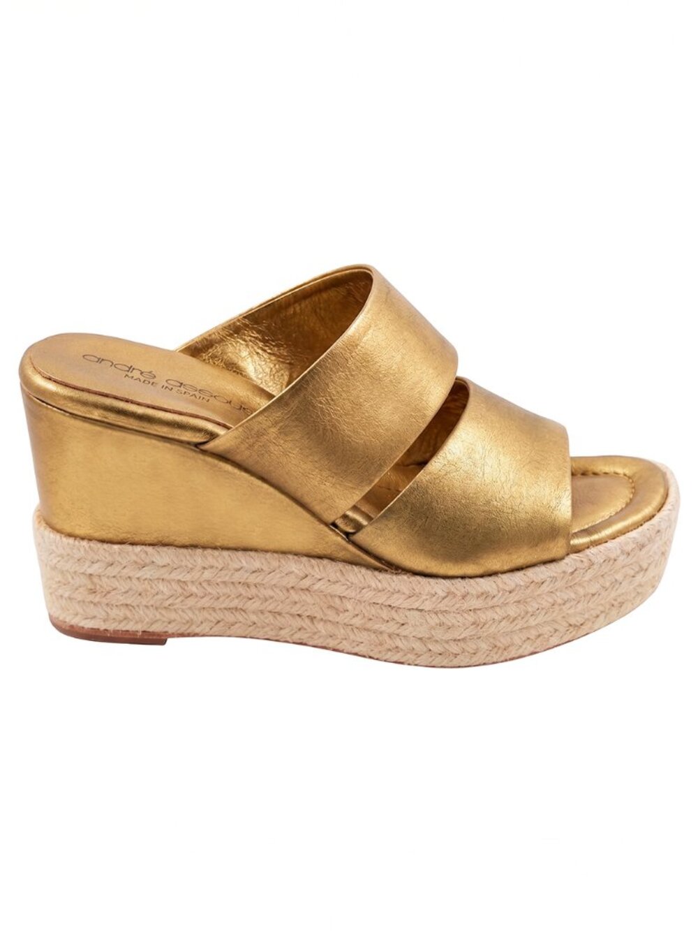 André Assous Leather Platform Wedge Sandal - Picture 4 of 11